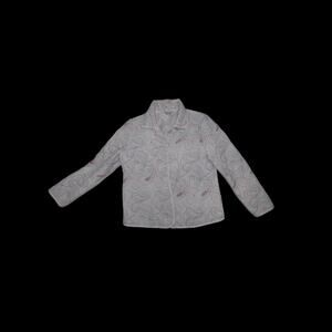 Vintage City Blues by Koret Quilted Paisley Jacket White Boho Small